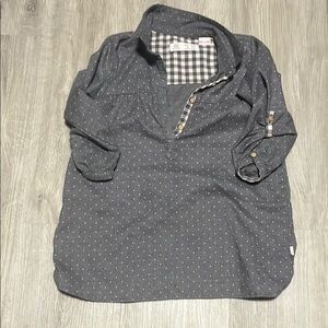 Zara Kids Gray Polka Dot Shirt